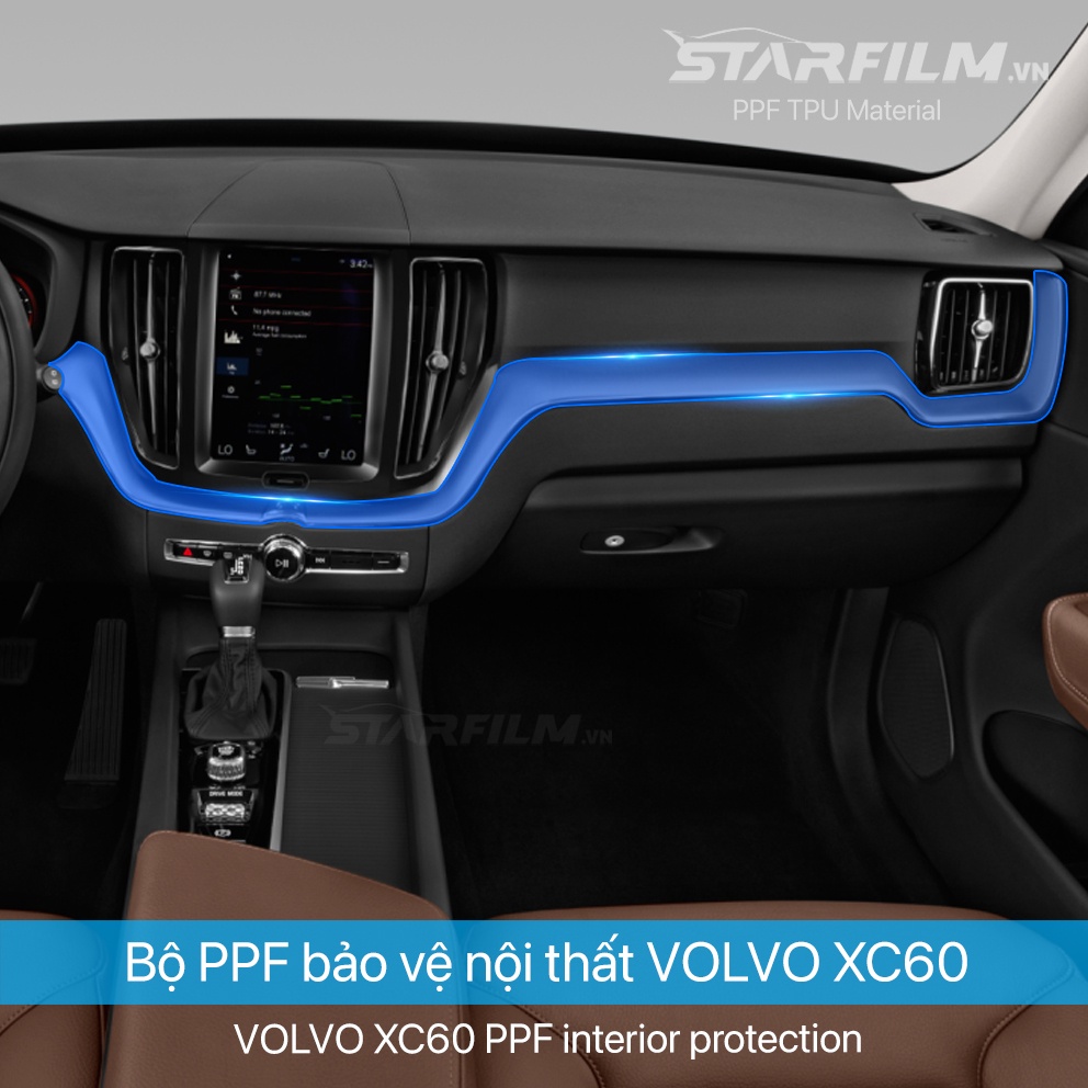 VOLVO XC60 2019 ~ 2022 PPF TPU nội thất chống xước tự hồi phục STARFILM
