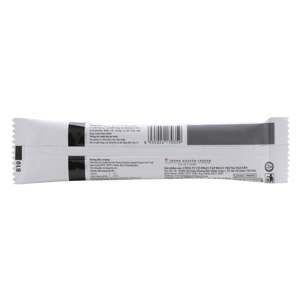 Cà Phê sữa hòa tan 3in1 Legend Classic - Hộp 12 gói - Trung Nguyên Legend