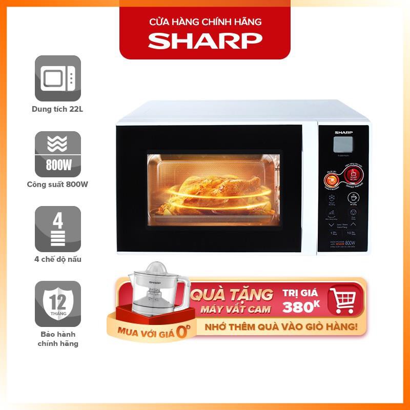 Lò vi sóng điện tử Sharp R-289VN(W) 22L Hàng Thái Tặng Máy vắt EJ-J256-WH