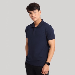 Áo phông nam polo cotton Palamo màu xanh navy, chát đẹp, thoáng mát, thấm mồ hôi