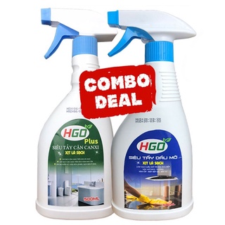 COMBO 2SP Tẩy cặn canxi + Tẩy dầu mỡ HGO tiết kiệm an toàn tiện lợi 500ml