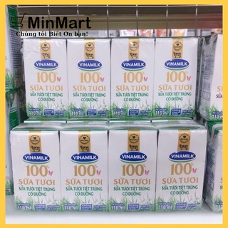 Sữa Tươi Vinamilk Có Đường Lốc 4 Hộp * 110ml MinMart