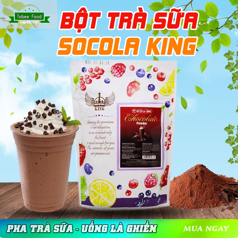 Bột Sữa Socola King ( Túi 1kg ) - Bột Pha Trà Sữa Cực Ngon - Tobee Food