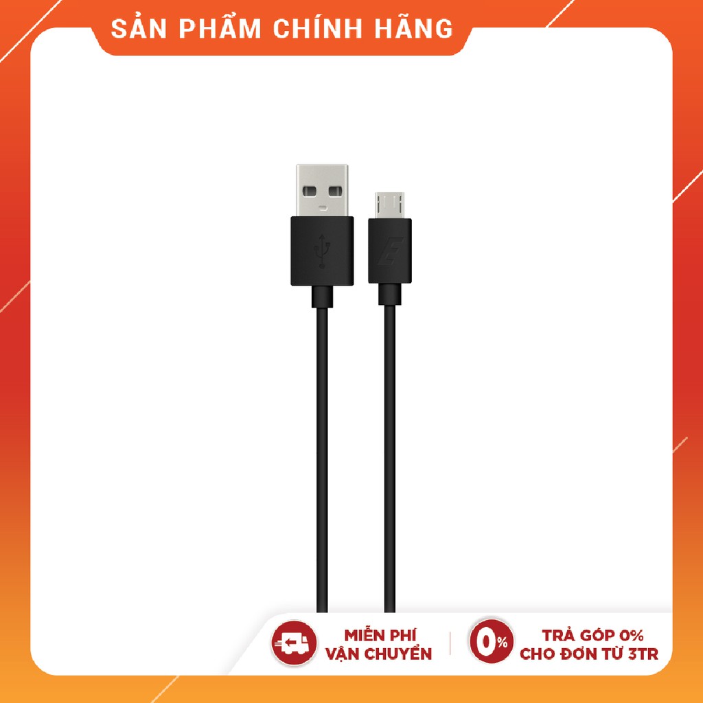 Cáp MicroUSB Energizer tròn 20cm - C12UBMCBBK4 màu Đen