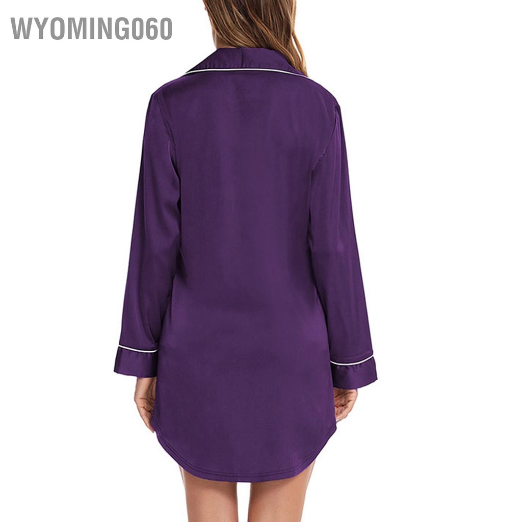 Áo Sơ Mi Ngủ Tay Dài Dáng Rộng Co Giãn Thoải Mái Thân Thiện Với Da Dành Cho Nữ