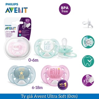 Ty giả Philips Avent siêu mềm vỉ  (đơn) size 0-6m và 6-18m