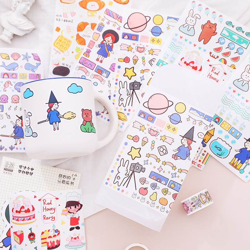 Sticker dán hình em bé dễ thương (Mẫu đa dạng) - Đánh dấu trang