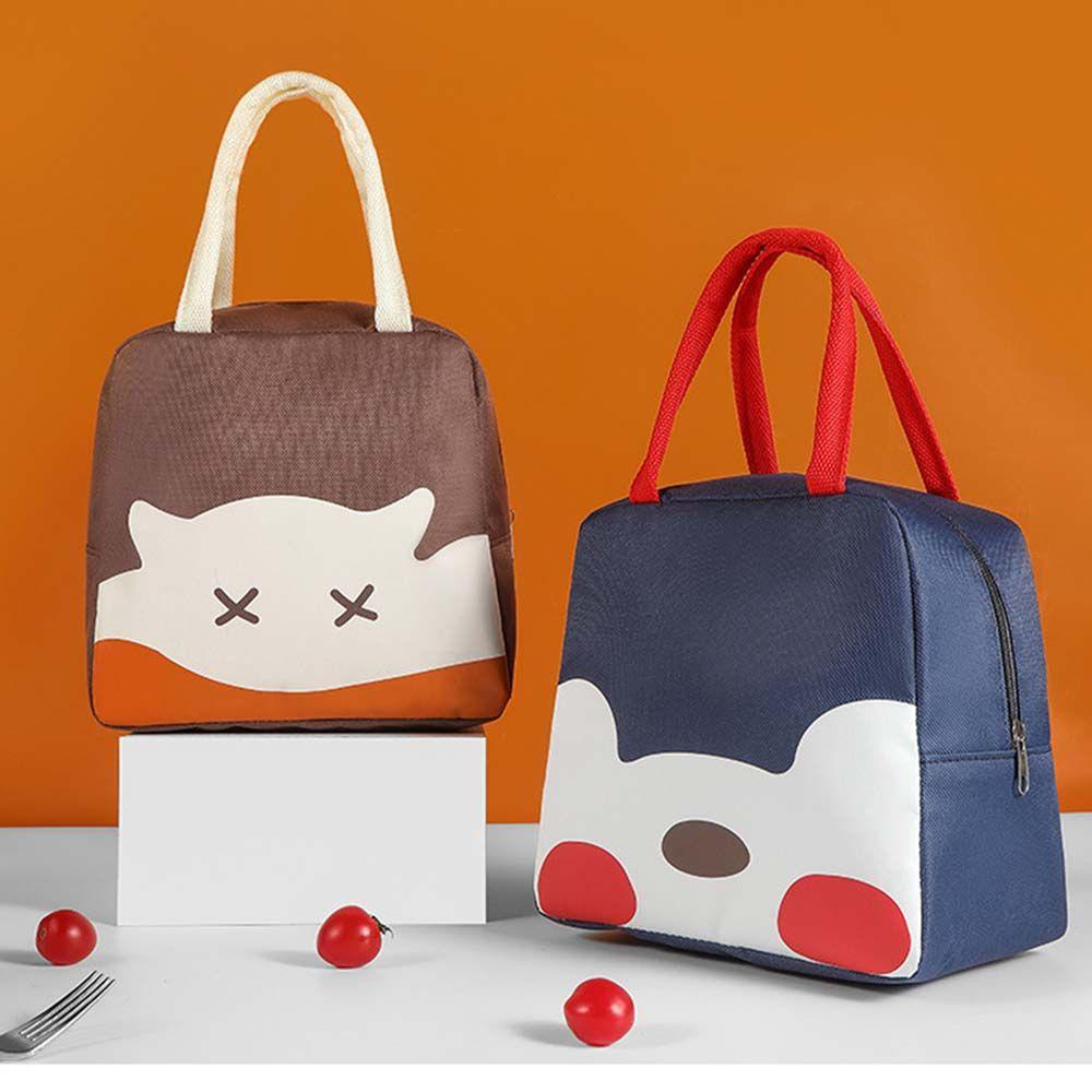 Túi Đựng Hộp Cơm Giữ Nhiệt Chống Nước Họa Tiết Động Vật Đáng Yêu