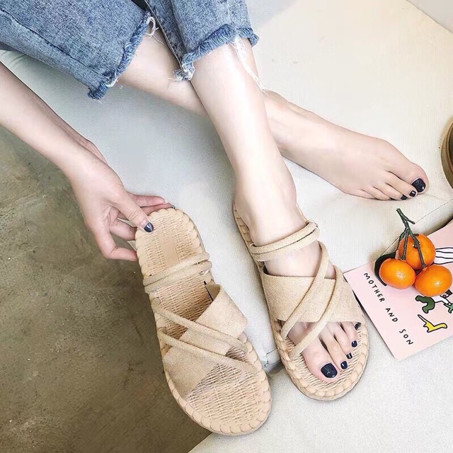 [Mã 252FASHIONSALE giảm 12% đơn 99K] Sandal cói 2 kiểu