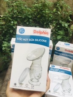 Cốc hút + hứng sữa sillicon Dolphin