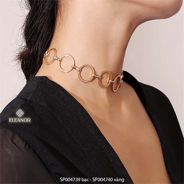 Dây chuyền nữ chocker Eleanor Accessories hình vòng tròn phụ kiện trang sức cá tính