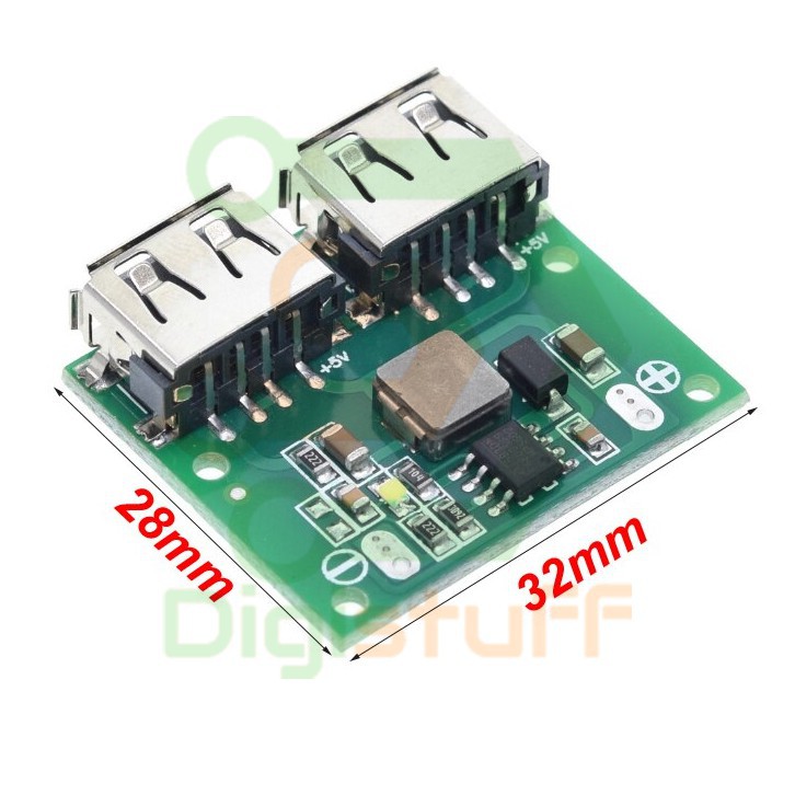 Mạch hạ áp DC 6V - 24V xuống 5V 2 cổng USB dùng chế sạc dự phòng hoặc sạc điện thoại trên xe máy 95