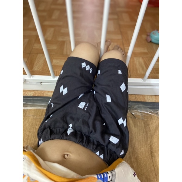 Quần sooc cotton MOPUSE31 ghi đậm