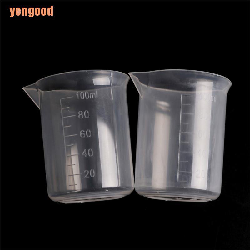 Set 2 cốc đo lường trong suốt dung tích 100ml / 3.4oz