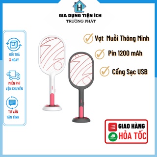 Vợt bắt muỗi thông minh kiêm đèn bắt muỗi pin 1200mah cổng sạc usb chất lượng cao