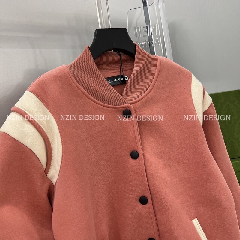 Áo khoác bóng chày nỉ bông