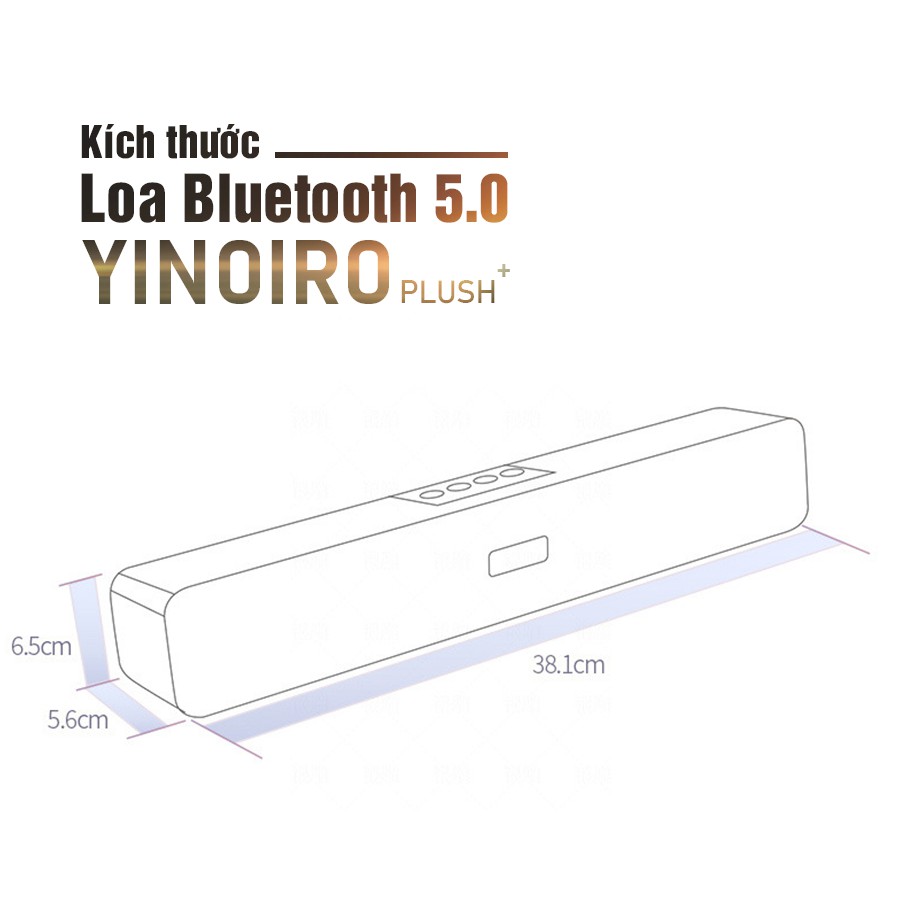 Loa Bluetooth 5.0 Super BASS YINOIRO, Kết hợp 4 loa in 1, Bass - Treble Siêu ấm