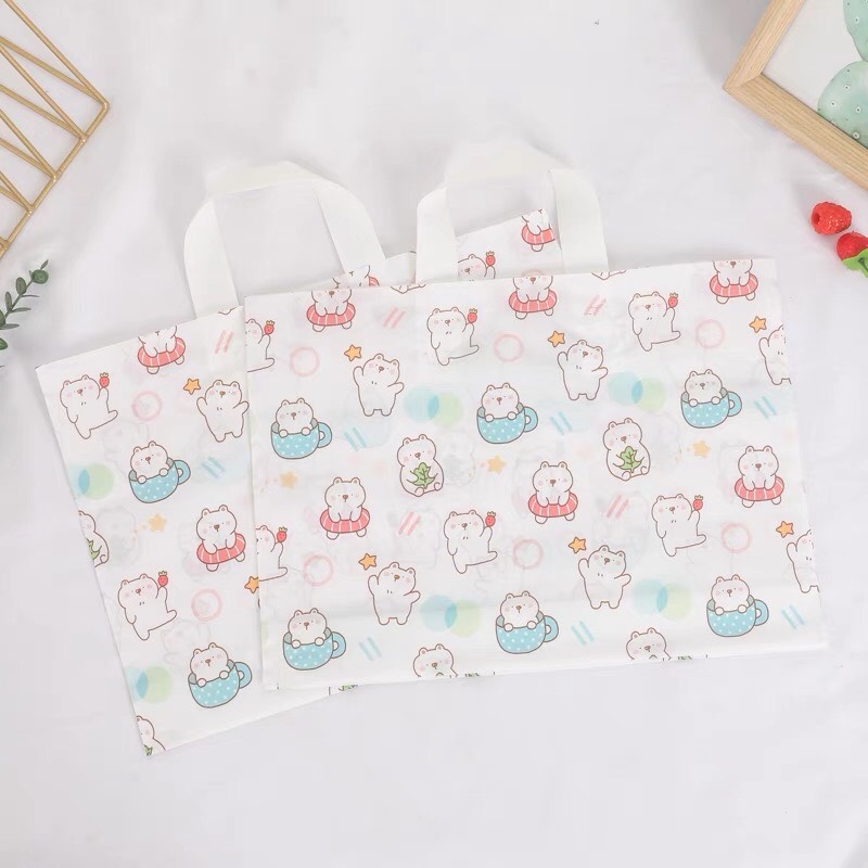 TÚI XỐP ĐỰNG ĐỒ, BÁNH, QUẦN ÁO - HOẠ TIẾT GẤU DỄ THƯƠNG - POPPY STORE