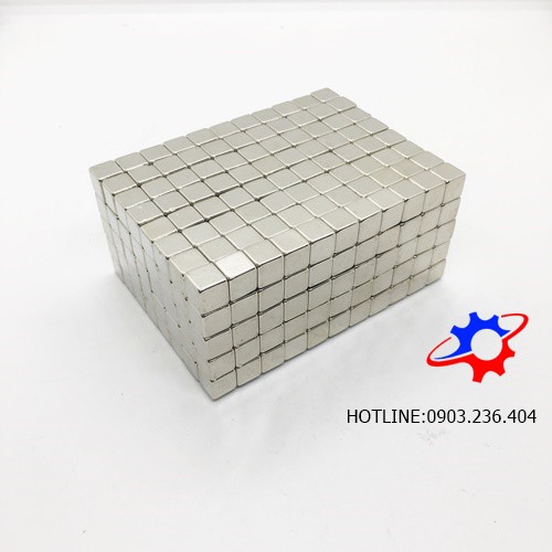 Nam châm vĩnh cửu lập phương 10x10x10mm mạ Nikel