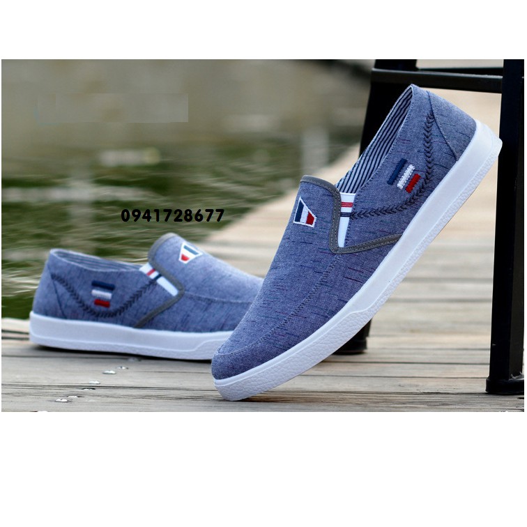 Giày thể thao giày lười Jean three stripes-MSCG0002 | BigBuy360 - bigbuy360.vn