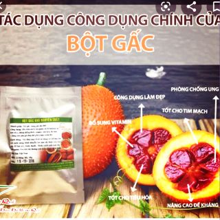 Bột gấc Chợ Quê gói 50gr cho màu đỏ tự nhiên, an toàn