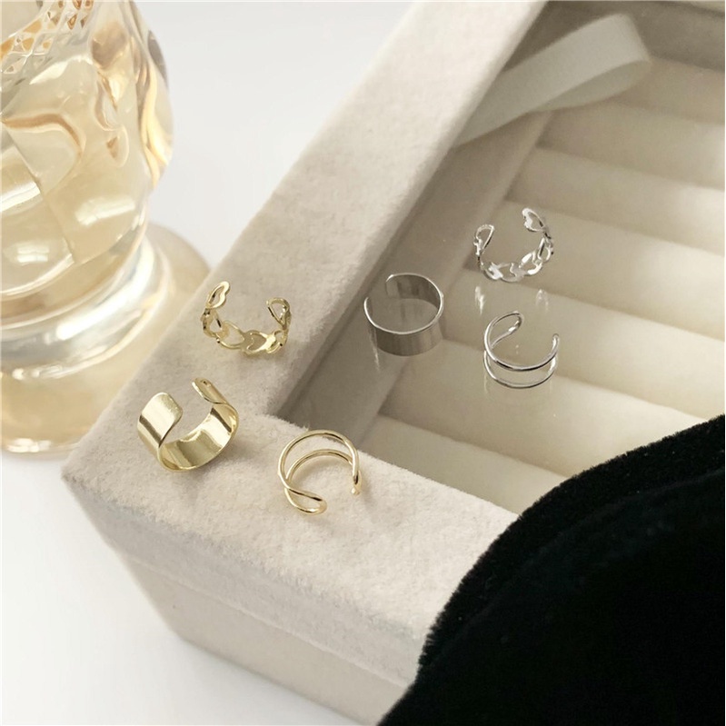Bộ ba mảnh khuyên tai không xỏ Hàn Quốc đinh tán phong cách Hồng Kông thời thượng cocochang Shop