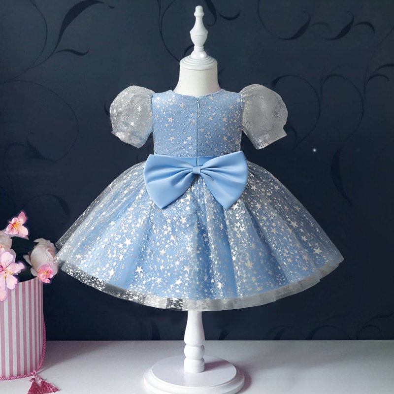 Đầm Công Chúa Đính Kim Sa Lấp Lánh Cho Bé Gái 1 Tuổi 1-5 Tuổi