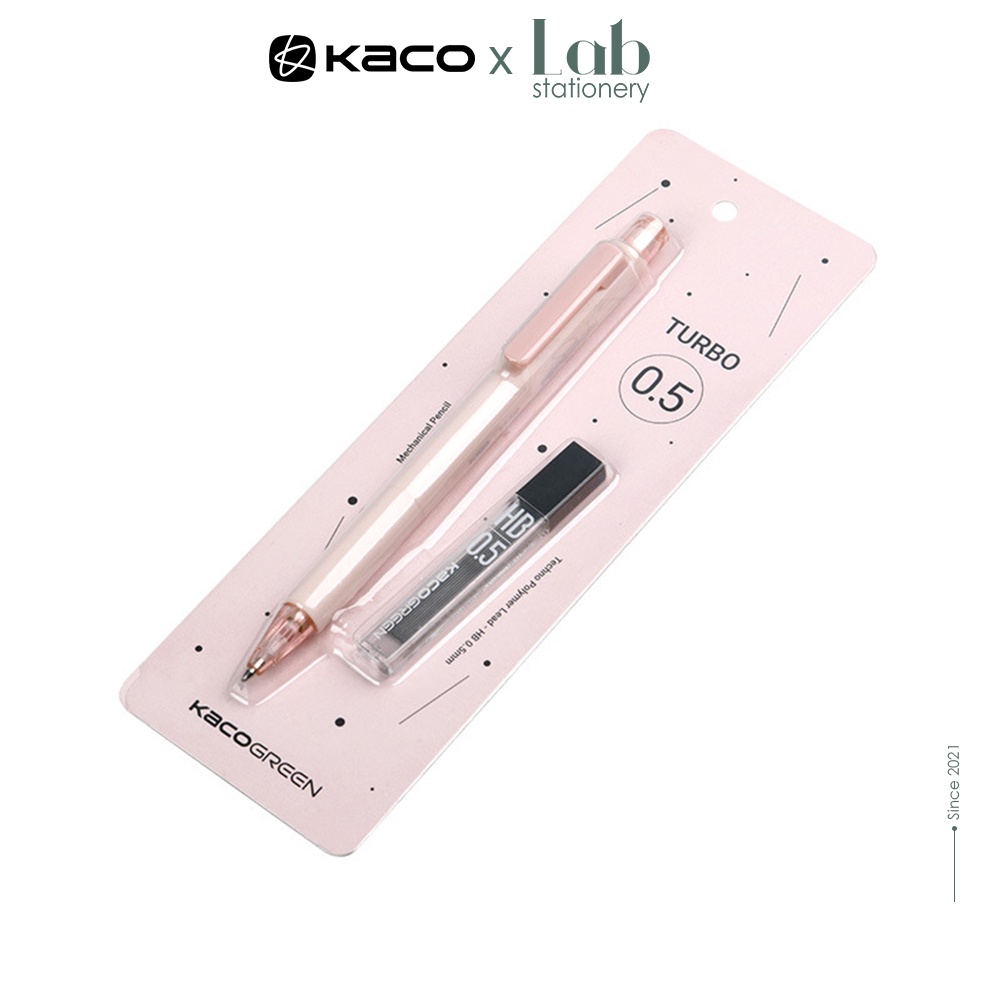 Bút Chì Kim Bấm Cơ Kaco Turbo 0.5 Nhiều Màu Sắc Kèm Hộp Ngòi HB Labo