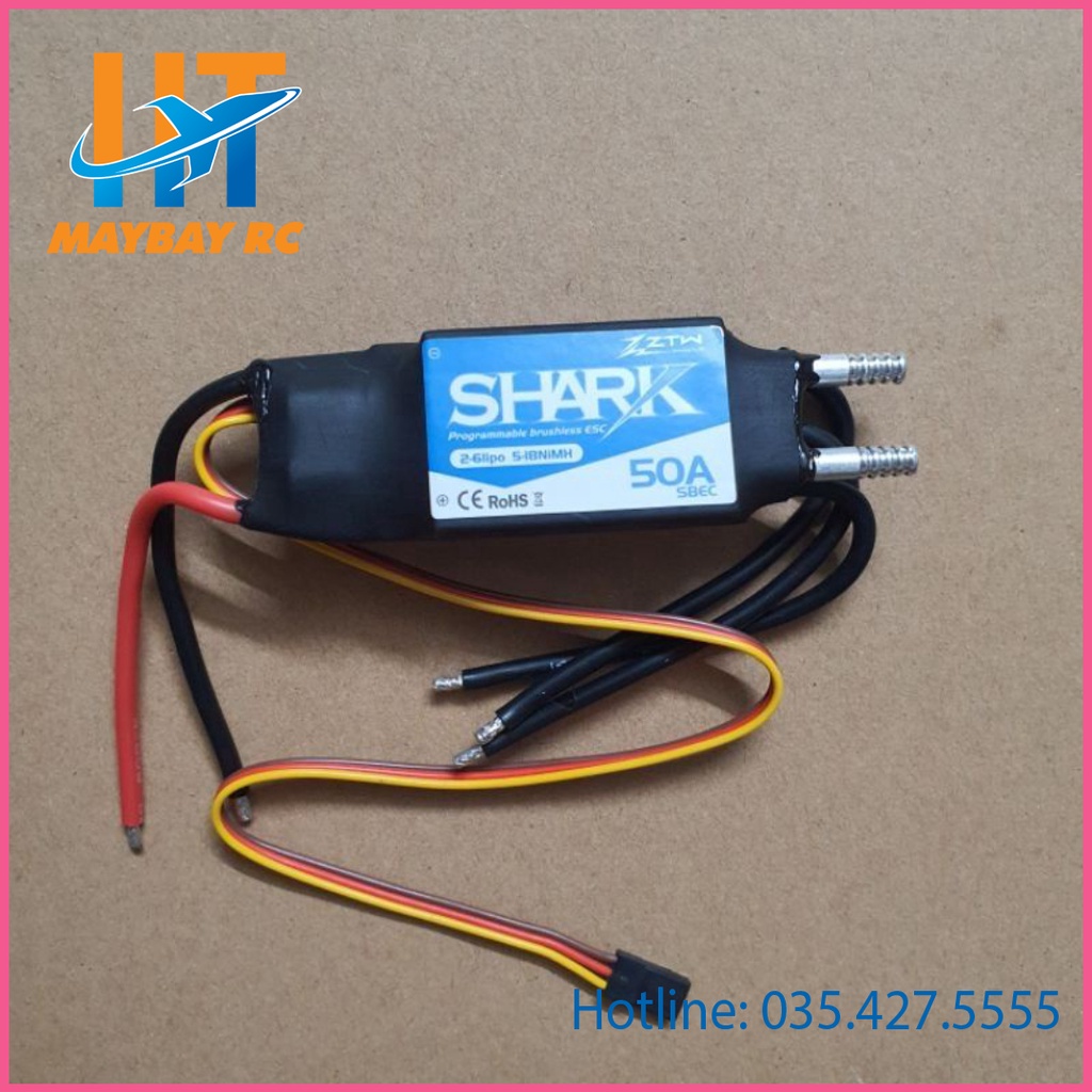 ESC ZTW shark 40A 50a tản nhiệt nước chế tàu/ cano điều khiển từ xa