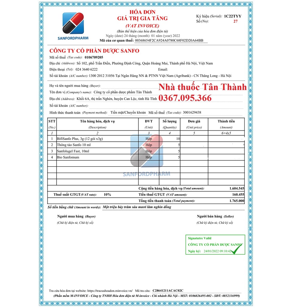 Men tiêu hóa Bifisanfo plus rối loạn tiêu hóa ở trẻ em người lớn