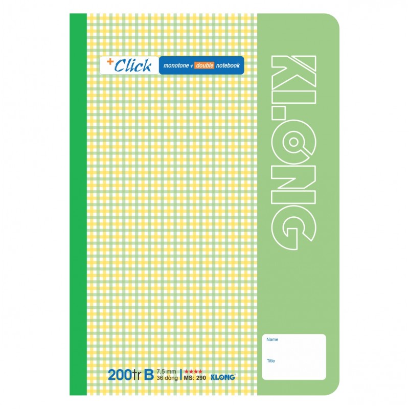 Vở kẻ ngang Click 200 trang A4 60/92 KLONG MS: 290