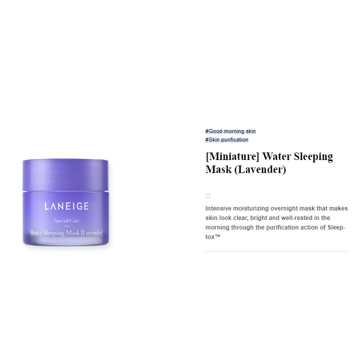 (hàng Mới Về) Mặt Nạ Ngủ Laneige Cao Cấp Chuyên Dụng | BigBuy360 - bigbuy360.vn