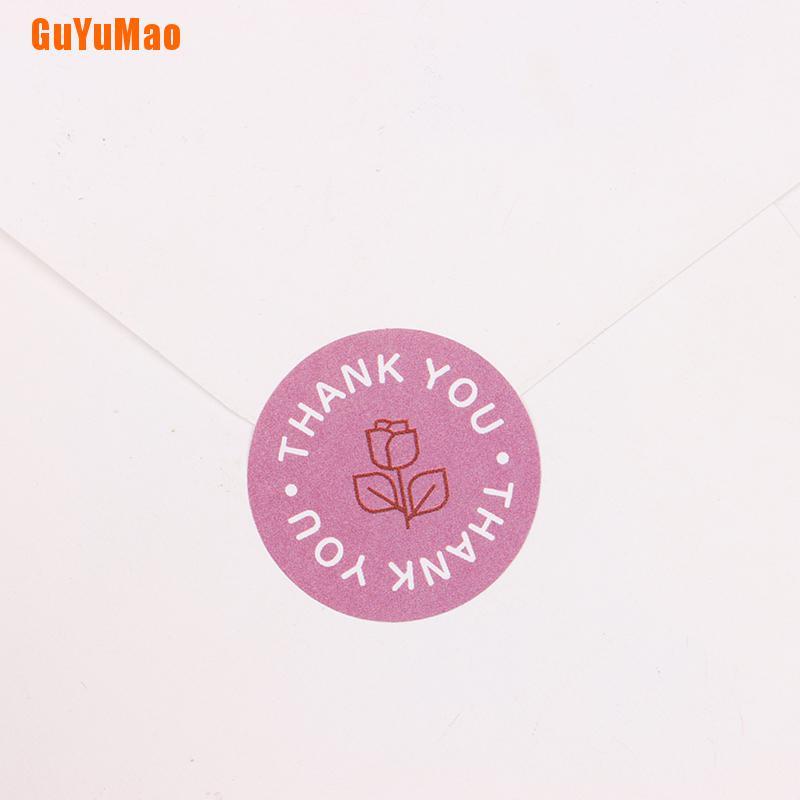 Cuộn 500 Nhãn Dán Hình Hoa Cảm Ơn Trang Trí Sổ Tay