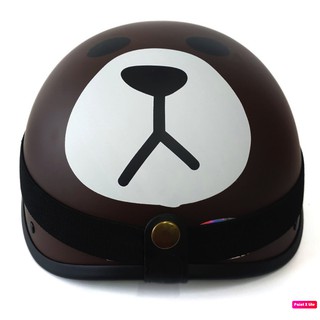 Mũ bảo hiểm gấu nâu tặng kèm kính uv400