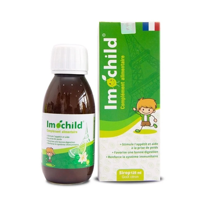 Siro ăn ngon Imochild bổ sung các vitamin , khoáng chất và acid amin giúp trẻ ăn ngon miệng, tăng cường sức đề kháng