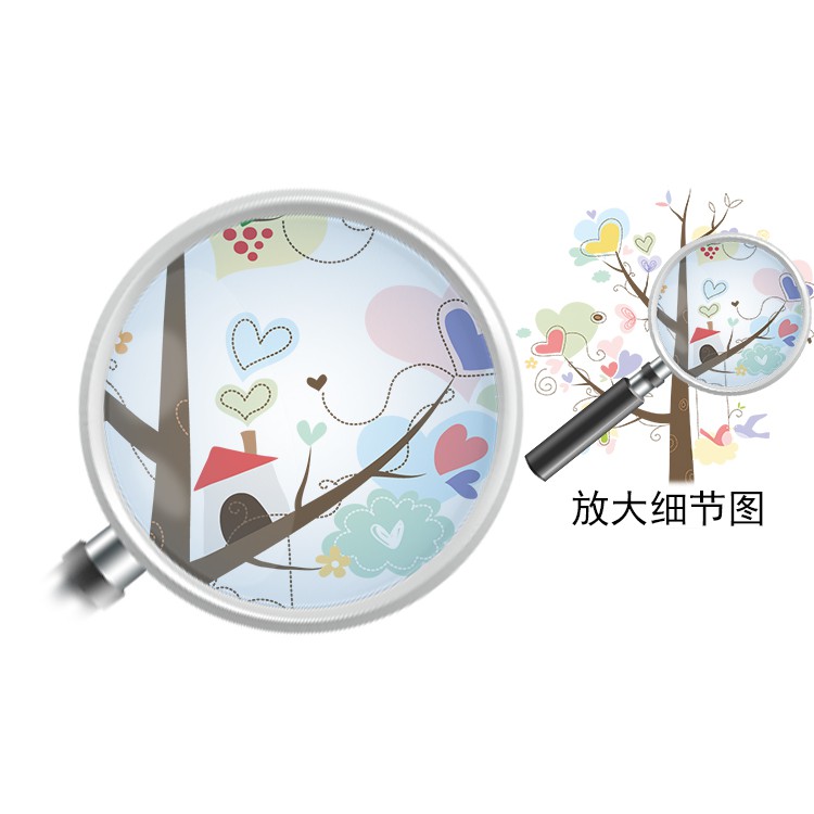 Decal dán kính cao cấp - Cây Lá Tình Yêu Sắc Màu ( 60x58cm )