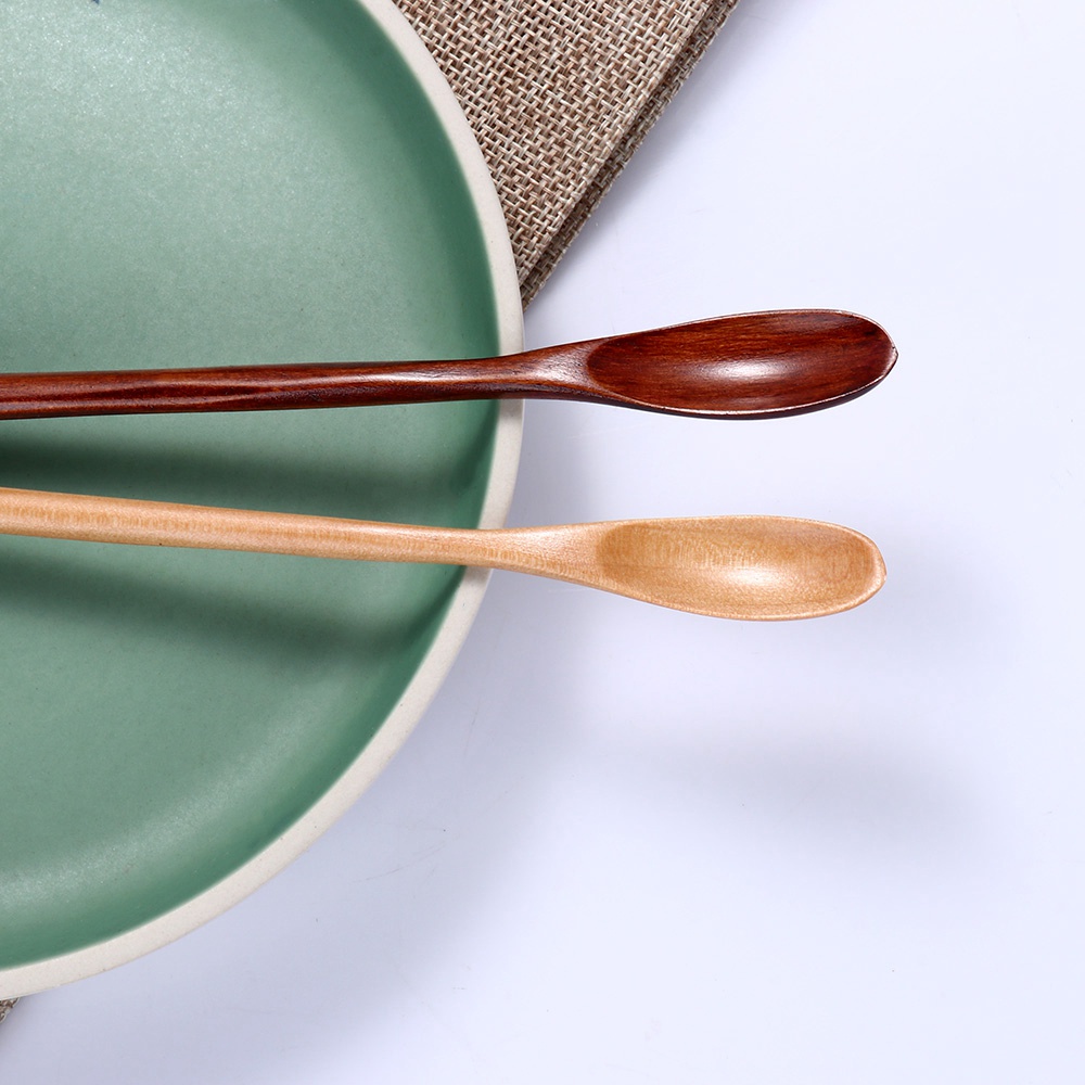 Muỗng Múc Mật Ong / Trà / Cà Phê Cán Dài Bằng Gỗ Màu Sắc Bền Tiện Dụng Cho Nhà Bếp