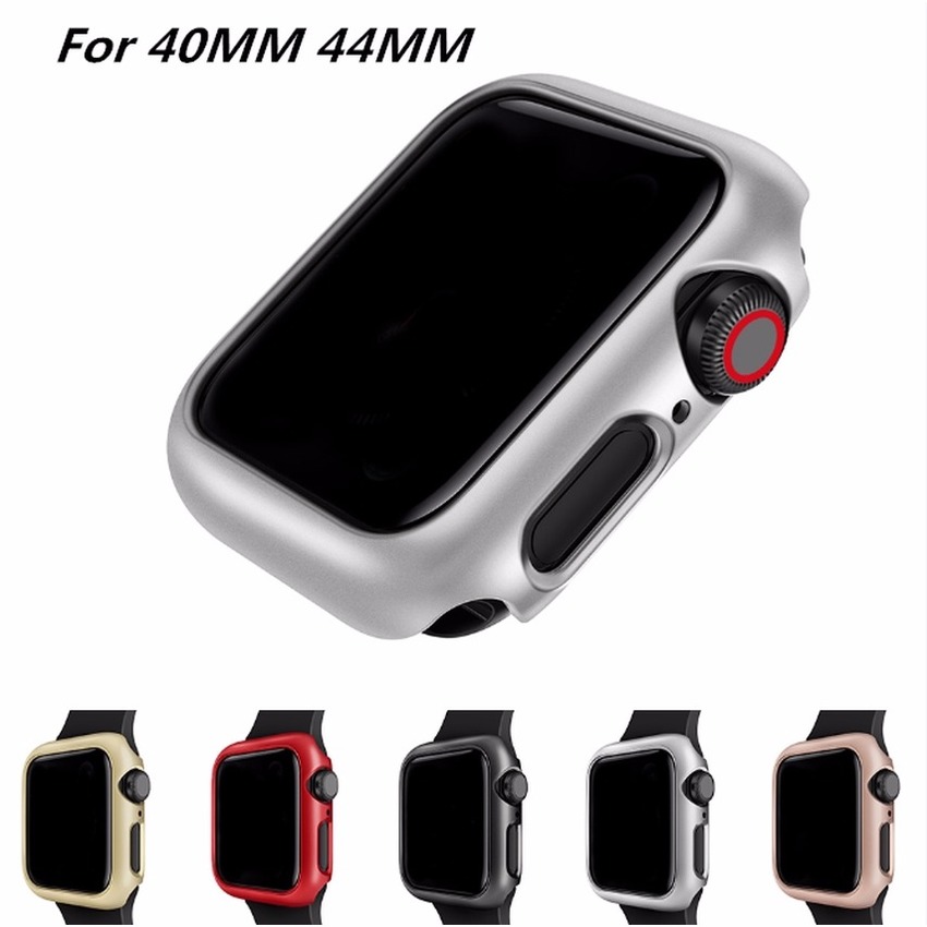 Vỏ Pc Cứng Mặt Nhám Có Khung Viền Bảo Vệ Cho Apple Watch Series Se 6 5 4 3 2 1 Iwatch 38mm 44mm 40mm 42mm