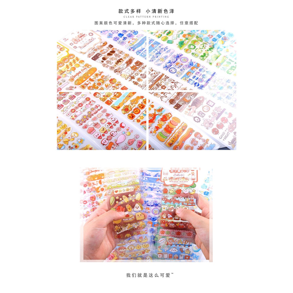 Miếng dán Sticker màu sắc Đáng yêu