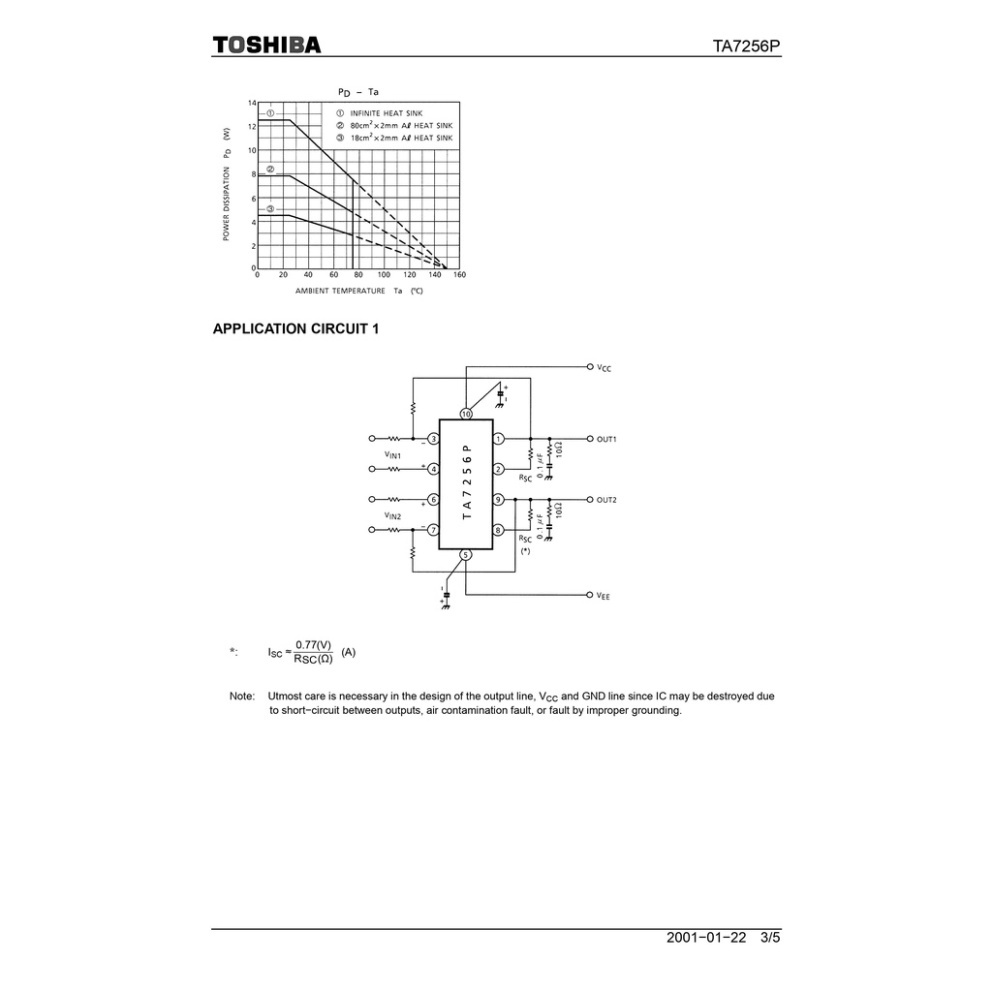 IC khuếch đại TA7256P