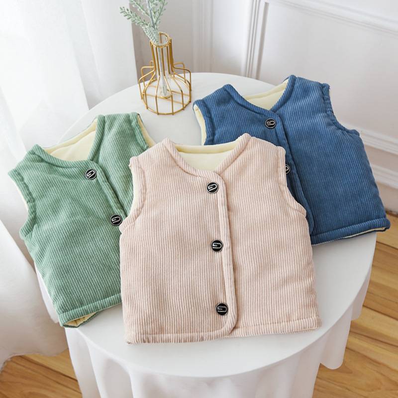 MezyTicky Trẻ em xuống áo vest cotton mùa thu đông trẻ sơ sinh và trẻ nhỏ trong áo vest trẻ em lớn thời trang dày dặn ấm áp