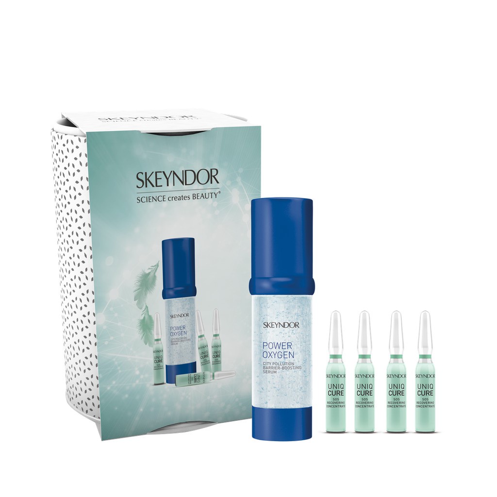 SKEYNDOR Power Oxygen Set Serum bảo vệ da 30ml và 4 ống tinh chất phục hồi da Uniqcure SOS Concentrate 8ml | BigBuy360 - bigbuy360.vn