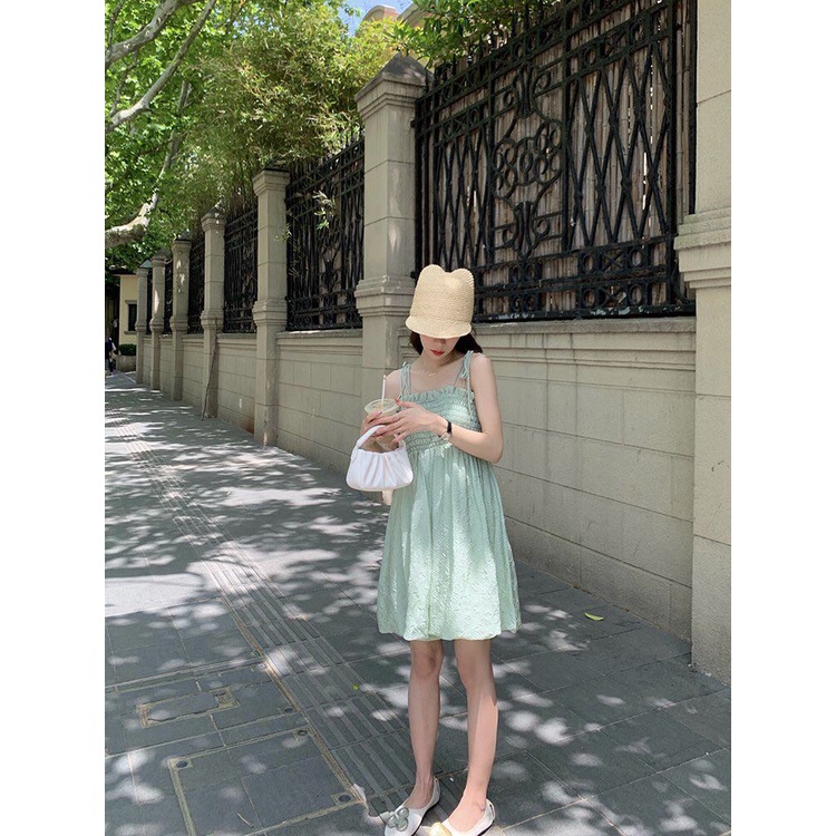 Đầm 2 dây nhúm ngực ulzzang | BigBuy360 - bigbuy360.vn