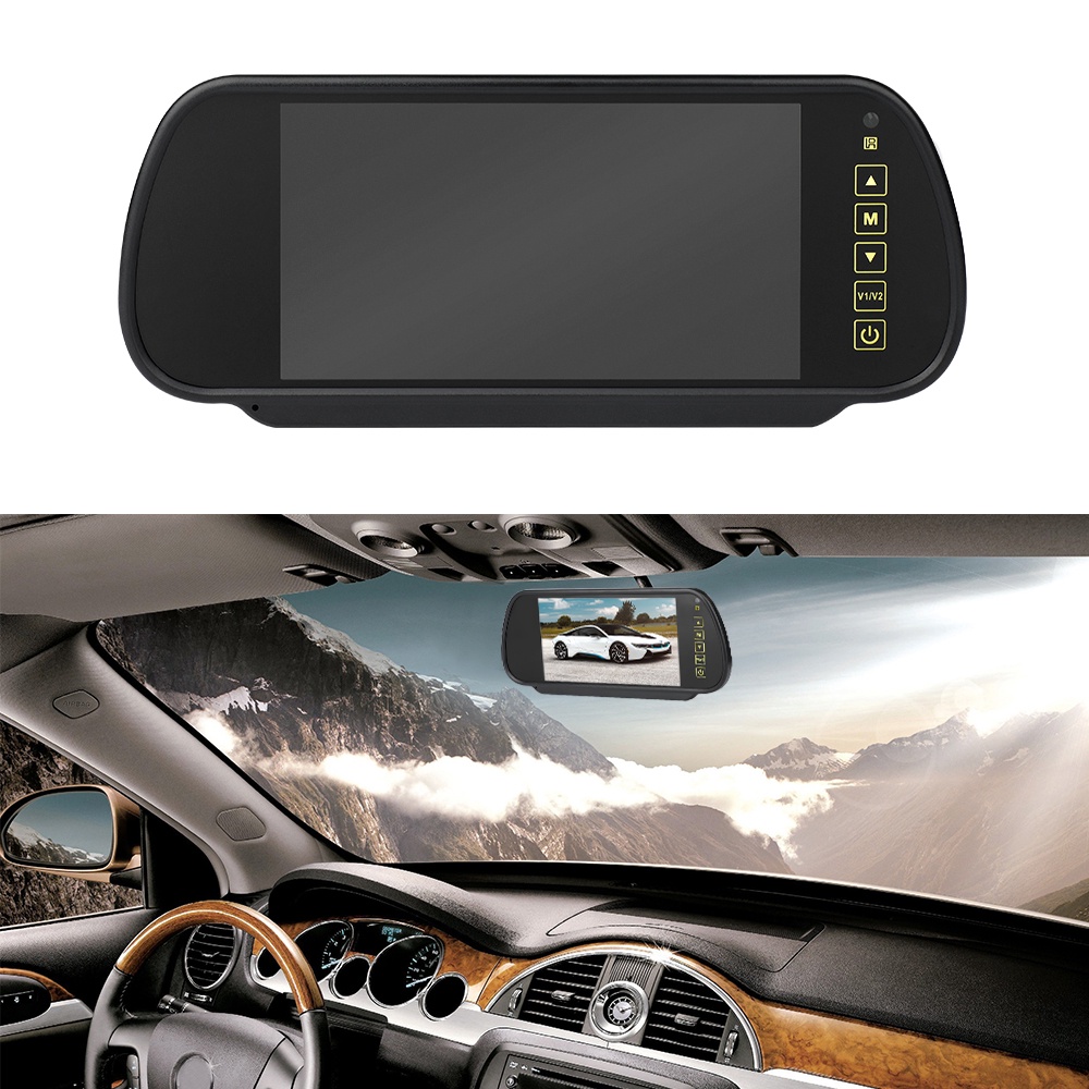 Gương Chiếu Hậu Màn Hình TFT LCD 7 Inch Hỗ Trợ Đỗ Xe Tầm Nhìn Đêm
