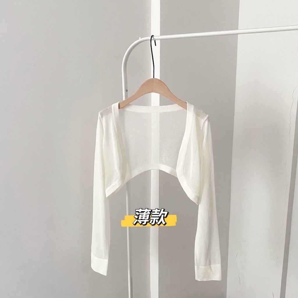 Áo Khoác cardigan Dệt Kim Dáng Ngắn Thời Trang Xuân Hè Mới Dễ Phối Đồ Dành Cho Bạn Nữ