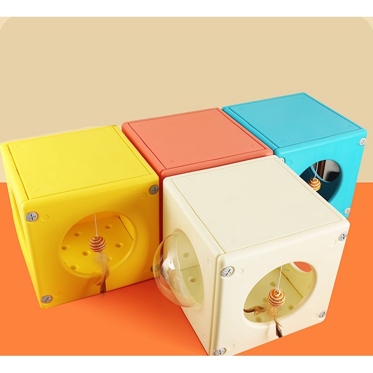 Bàn cào đồ chơi ổ nằm Colour Box 3 trong 1 cho mèo