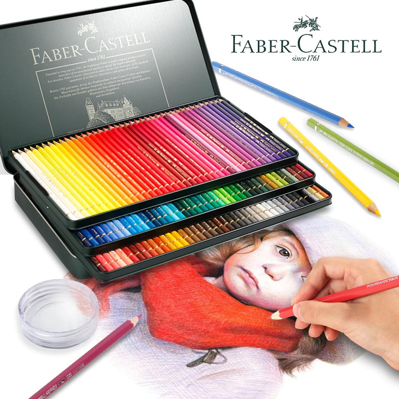 - Bộ bút chì màu hạng họa sĩ Faber-Castell Polychromos