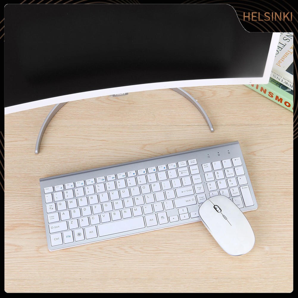 Bộ Bàn Phím + Chuột Không Dây Siêu Mỏng 2.4g Cho Máy Tính / Laptop