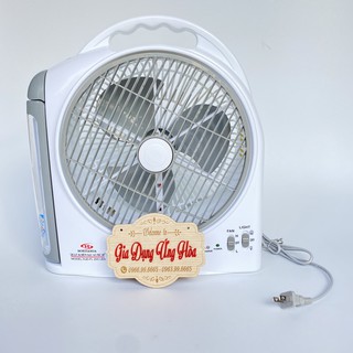 Quạt tích điện honjianda 2 bình ắc quy HJD-FL 203