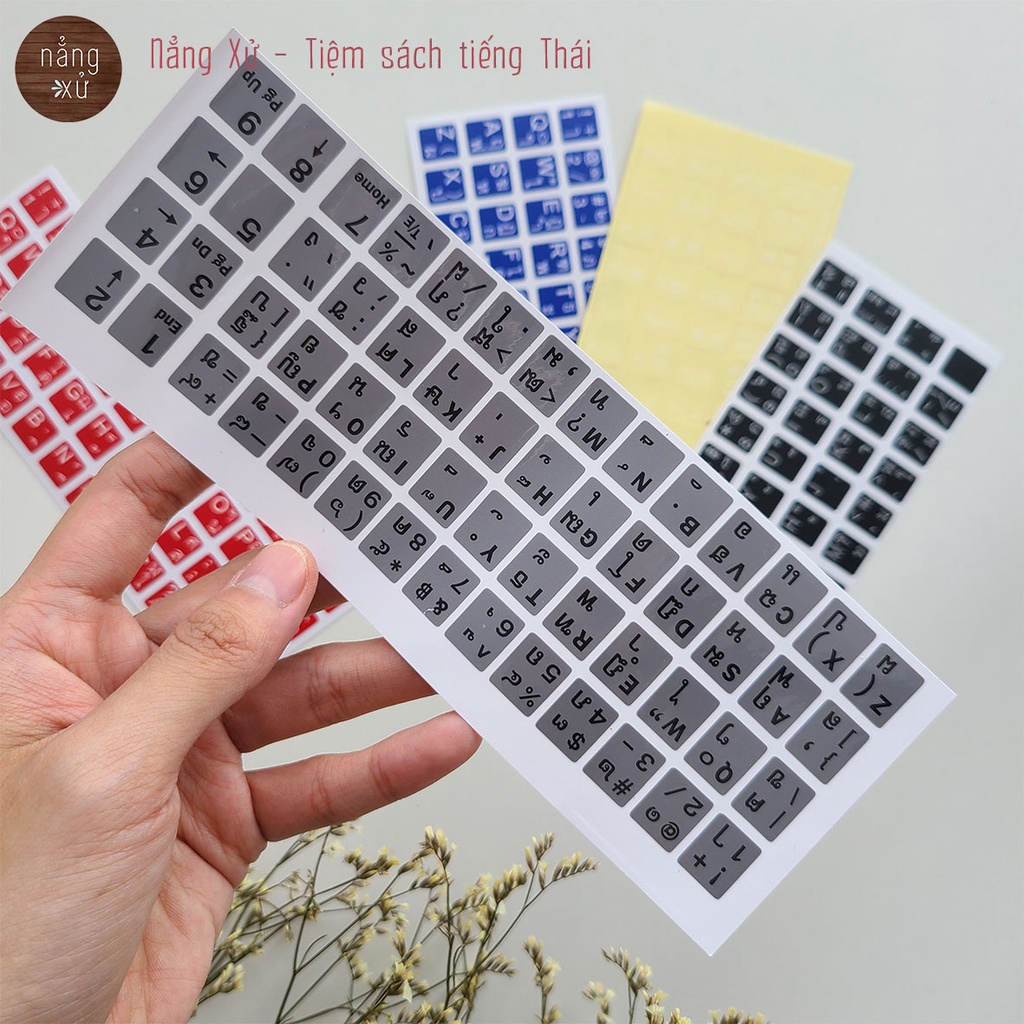 Sticker dán bàn phím tiếng Thái